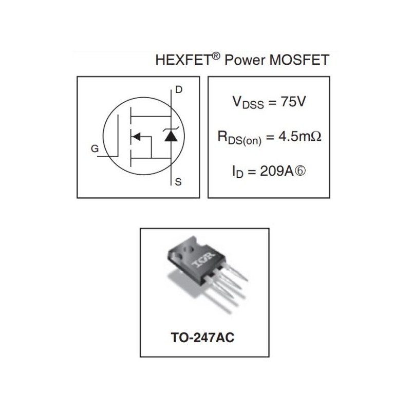 Irfp Transistor Mosfet Canal N V A