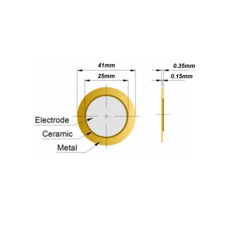 PIEZOELECTRICO 41MM DE DIAMETRO