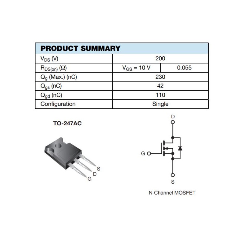 IRFP260 MOSFET Transistors LUORNG 4PCS IRFP260N 30A 200V N-Channel Power MOSFET Transistor - View #5