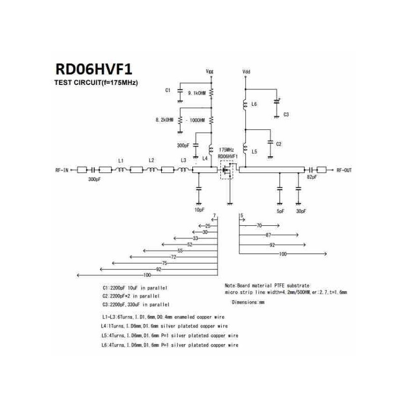 Transistor RD06HVF1 - Composant électronique Neuf - Pour Réparation Ou Projet DIY