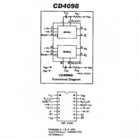 CD4098 MULTIVIBRADOR MONOASTABLE