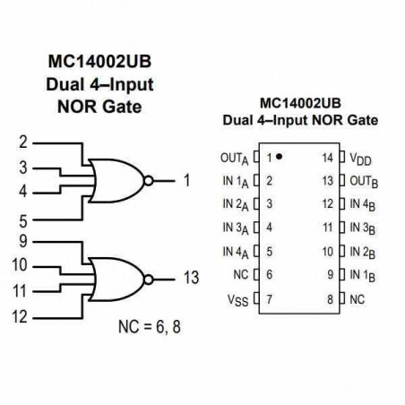 MC14002 COMPUERTA LOGICA NOR