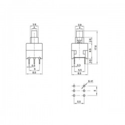 8.5X8.5MM 6 PIN NO LOCK