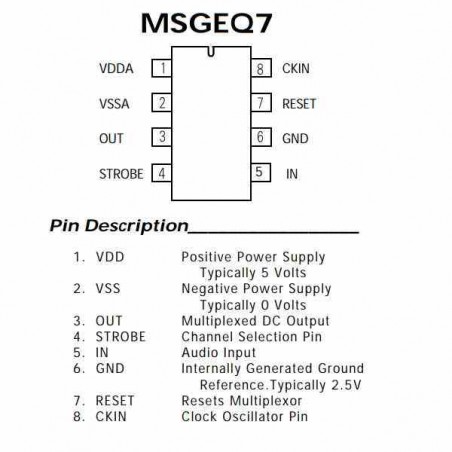 MSGEQ7 ECUALIZADOR GRAFICO DE 7 BANDAS