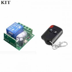 CONTROL Y RECEPTOR RF 433MHZ UN CANAL 12V