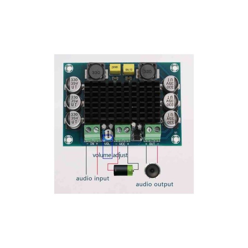 Lot De 2 Amplificateurs Audio Numériques TPA3116D2 - 2x50W, 12-24V DC - Pour Haut-parleurs DIY, Home Cinéma, Voiture