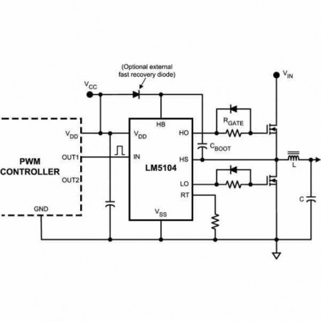 LM5104 DRIVER CONTROL DE POTENCIA