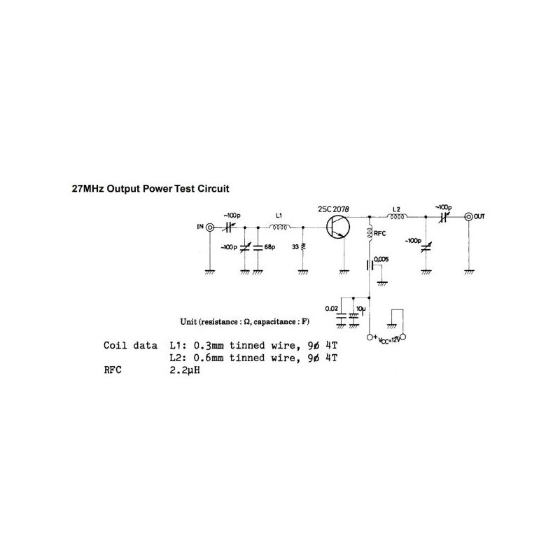 2SC2078 TRANSISTOR RF PARA FM 27MHZ NPN 4W GENÉRICO