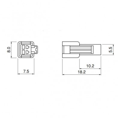 JST-SM 2.5MM MALE 2 PIN