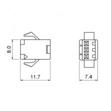 JST-SM 2.5MM FEMALE 3 PIN