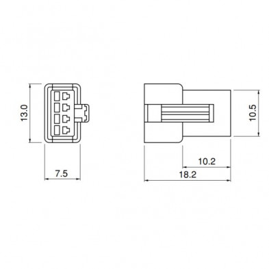 JST-SM 2.5MM MALE 4 PIN