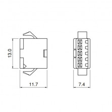 JST-SM 2.5MM FEMALE 5 PIN