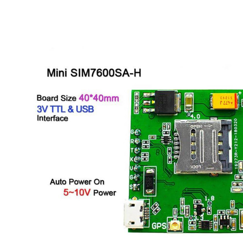 SIM7600SA-H V1.1 MODULO CELULAR 4G LTE CAT4 GPRS GSM 3G GPS