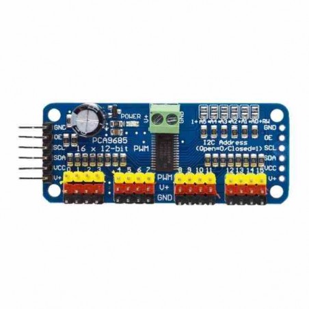 PCA9685 MÓDULO CONTROLADOR 16 CANALES  PWM DE SERVOS