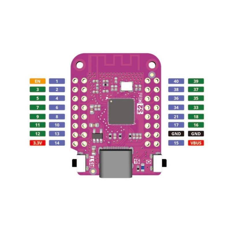 Esp32 s2fn4r2 modulo wifi wemos tipo c s2 mini 4mb flash
