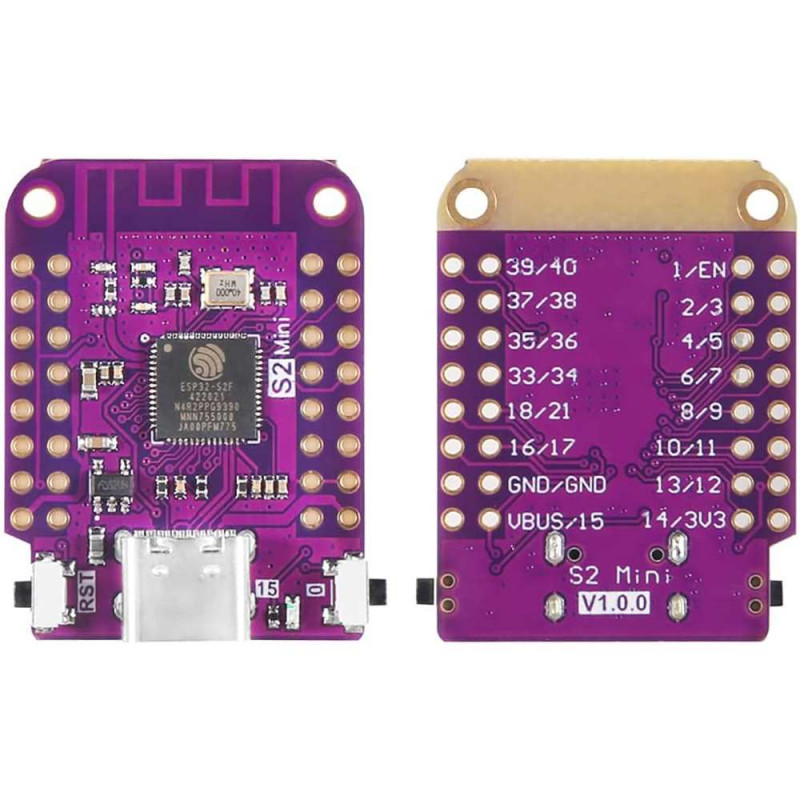Esp32 s2fn4r2 modulo wifi wemos tipo c s2 mini 4mb flash