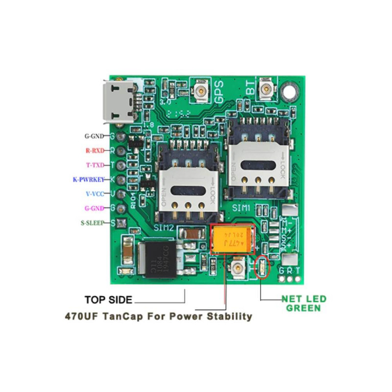 A7670SA MODULO 4G LTE CAT1 + GPS GSM GPRS IOT DUAL