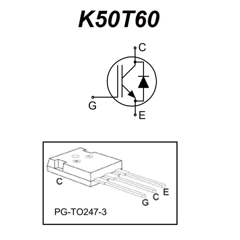 K50T60 TRANSISTOR IGBT 600V 50A