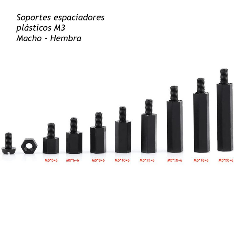 SEPARADOR HEXAGONAL NYLON M3 +6