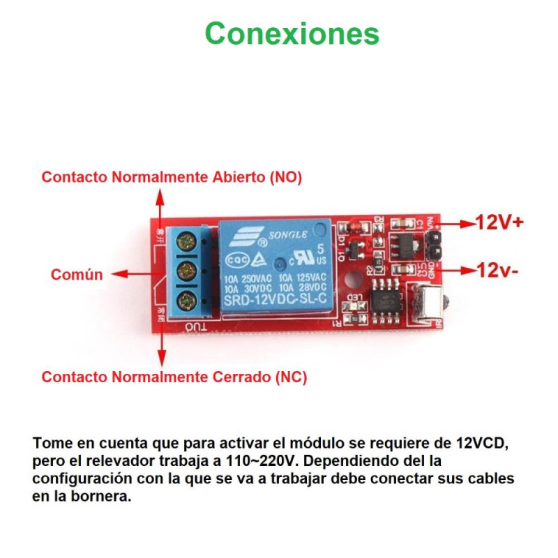 MODULO RELE IR 1CH 12V INFRARROJO CONTROL REMOTO ALEXA HOME