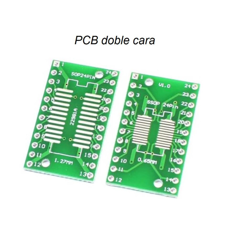 Dip 24 ADAPTADOR DE SMD A DIP 24 PINES PARA CIRCUITO INTEGRADO