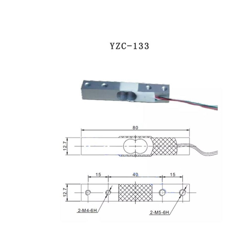 Capteur De Force Type S YZC-516C - Plage 100 Kg à 2T, Tension/compression, Précision C2, Câble 3,5 M, IP67