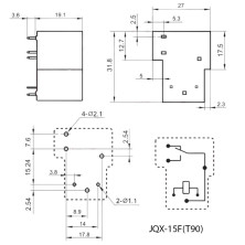 JQX-15F(T90) 5V 6PIN