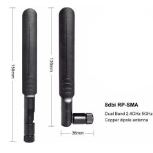 2.4/5.8GHZ 8DBI RP SMA HEMBRA