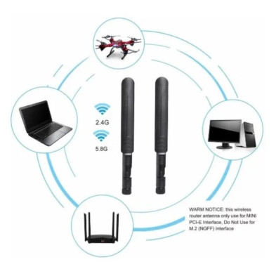2.4/5.8GHZ 8DBI RP SMA HEMBRA