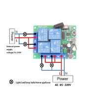 RF433 4CH 85-220V