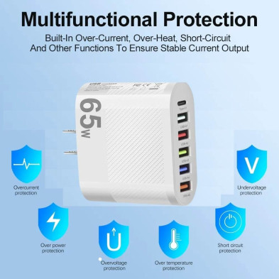 5 USB 65W CHARGING