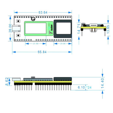 ESP32-S3FN8+SX1262+UC6580