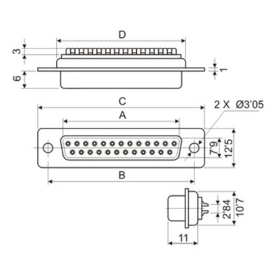 DB25 FEMALE