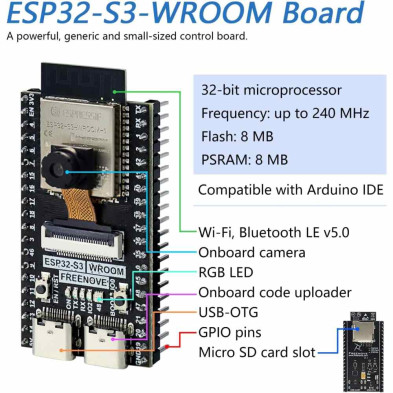 ESP32 S3 WROOM N16R8 CAM OV2640