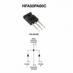 HFA50PA60C DIODO DE RECUPERACIÓN RÁPIDA 25A 600V