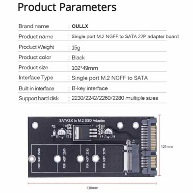 SATA3.0 TO M.2 SSD ADAPTER