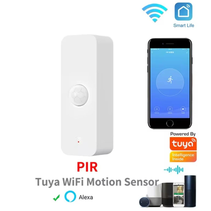 SENSOR PIR WIFI DETECTOR DE MOVIMIENTO TUYA ALEXA GOOGLE