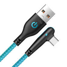 CABLE USB TIPO C AZUL 90°