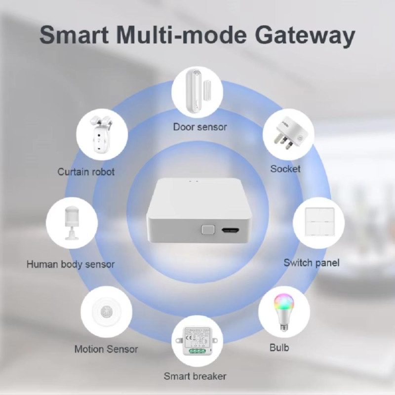 Gateway Zigbee Bluetooth A Tuya Wifi Hub Enlace Sensores