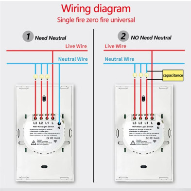 SMART SWITCH 1GANG WIFI RF