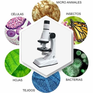 MICROSCOPIO ESCOLAR + MUESTRAS