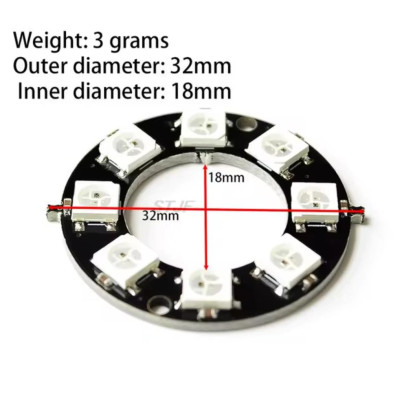 ANILLO LED RGB WS2812 5050 8 BIT