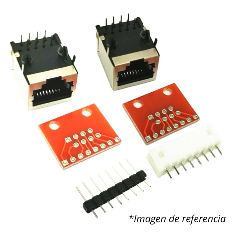 PLACA ADAPTADORA RJ45 A DIP PCB CONECTOR REGLETA JACK HEMBRA
