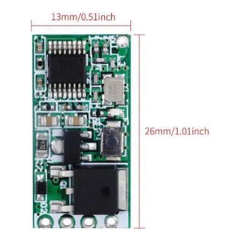 RECEPTOR RF MINI 433MHZ 3.6-24VDC CON SALIDA A RELÉ 1527