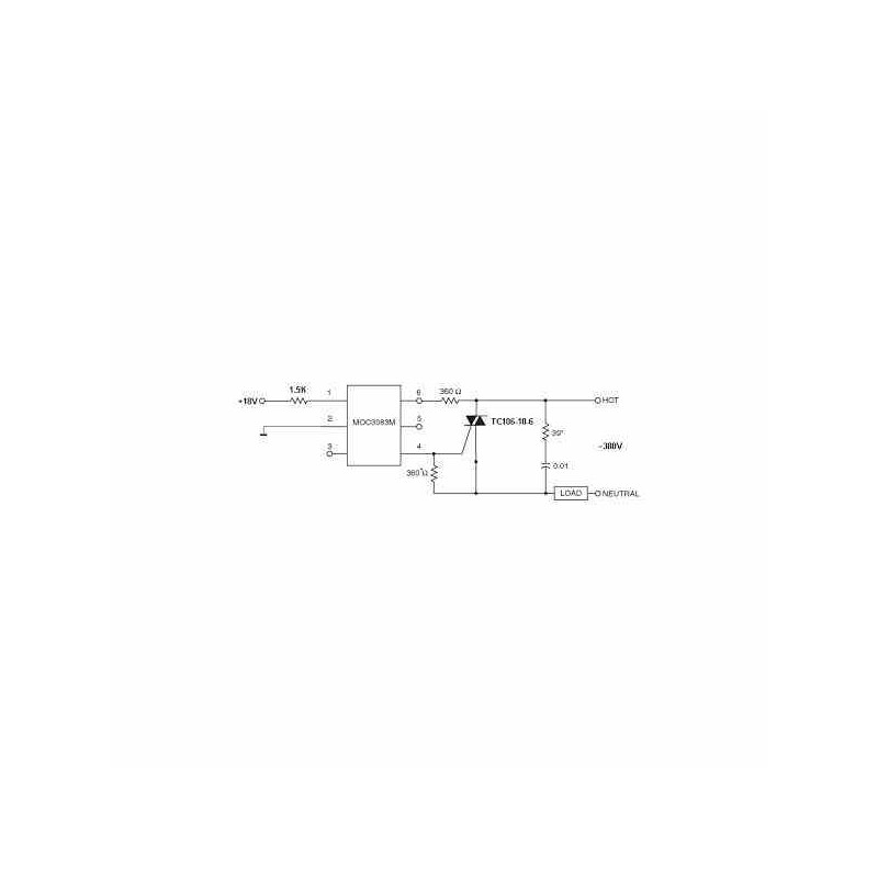 MOC3083 OPTOACOPLADOR CON SALIDA A TRIAC Y SCR