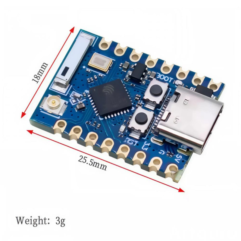 QIQIAZI para ESP32-C3 Pro Mini Placa de Desarrollo, para ESP32-C3 Pro Mini Módulo Onboard para ESP32-C3FH4 Chip WiFi Bluetooth para ESP-32 Placa de Desarrollo para Arduino (3 PCS QIQIAZI para ESP32-C3 Pro Mini Placa de Desarrollo, para ESP32-C3 Pro Mini Módulo Onboard para ESP32-C3FH4 Chip WiFi Bluetooth para ESP-32 Placa de Desarrollo para Arduino (3 PCS