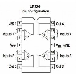 LM324 AMPLIFICADOR OPERACIONAL SMD SOIC FUENTE SIMPLE