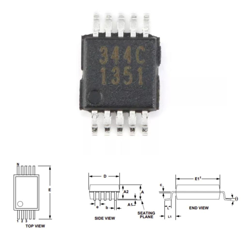 Cs4344 Arduino DAC CHIP PARA AUDIO CS4344-CZZ 344C 24BIT 192KHZ TSSOP10 SMD