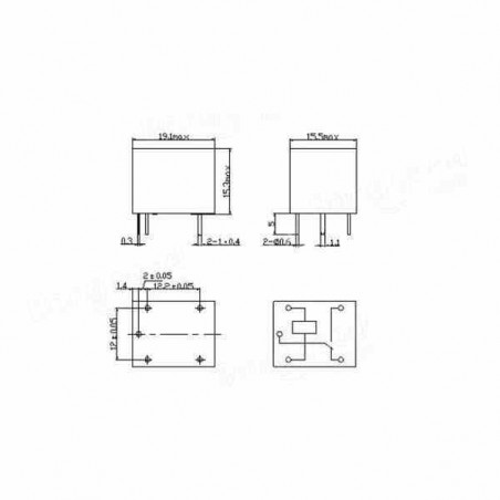 RELE, RELAY O RELEVO 5PINES SRD 12VDC