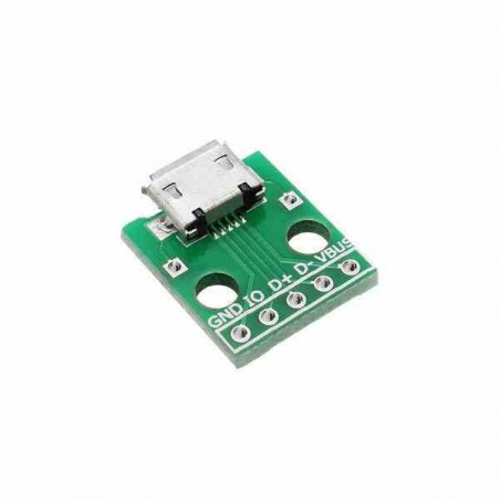 ADAPTADOR MICRO USB A DIP 5PIN CONECTOR HEMBRA TIPO B PCB